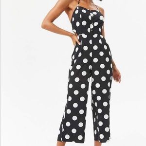 Polka dot jumpsuit jumper one piece